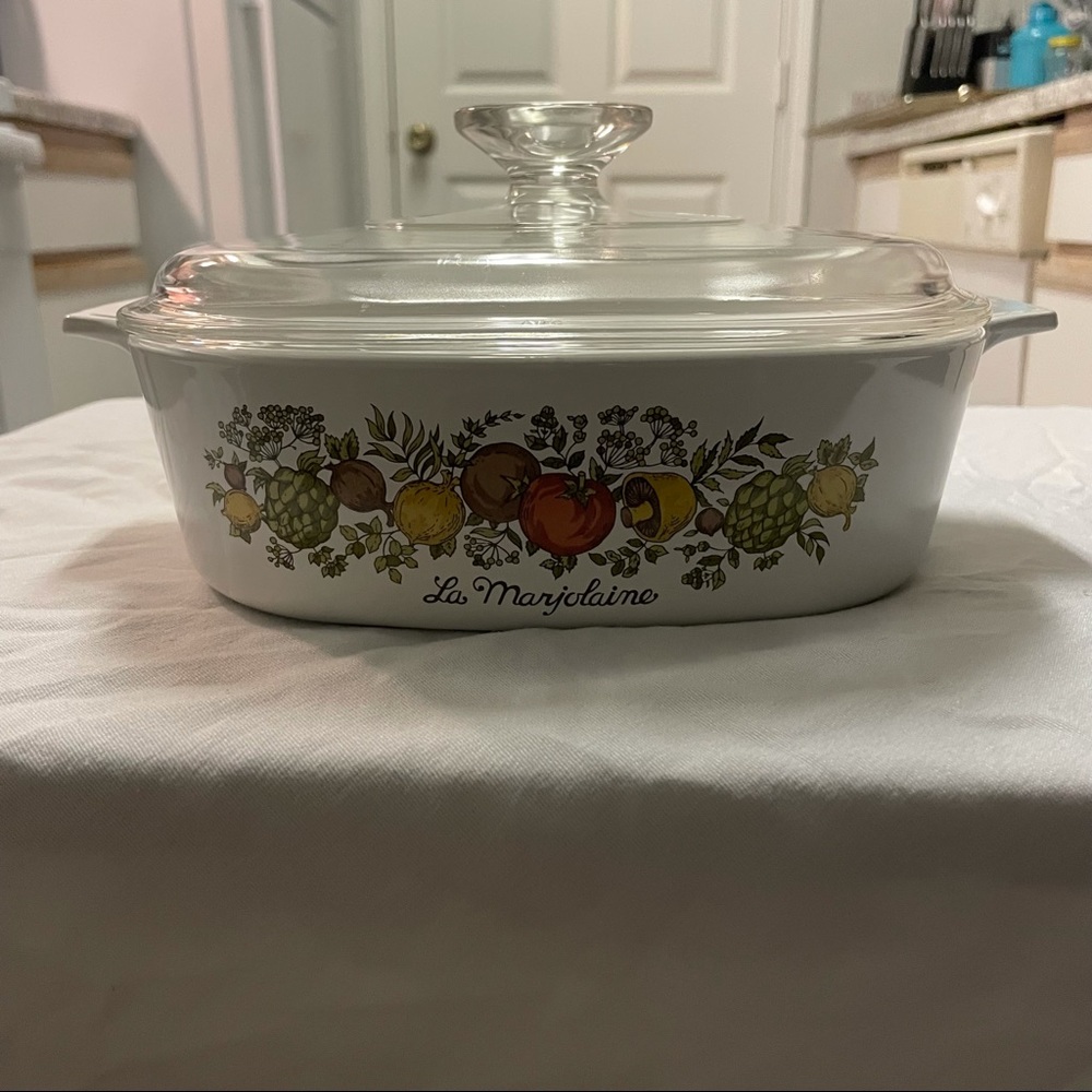 Rare Vintage Corning Ware La Marjolaine Spice Of Life 2 Qt Dish